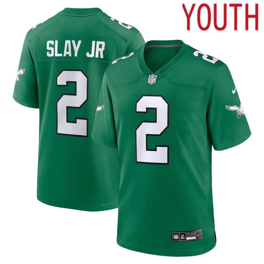 Youth Philadelphia Eagles #2 Darius Slay Jr. Nike Kelly Green Alternate Player Game NFL Jersey->youth nfl jersey->Youth Jersey